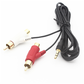 3.5立體公頭對槍型RCA公母插頭線，耳機(jī)線，音視頻線