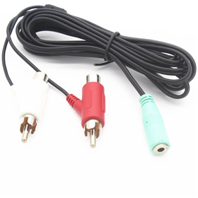 3.5母座對槍型RCA公母轉(zhuǎn)接線，耳機(jī)線，音視頻線